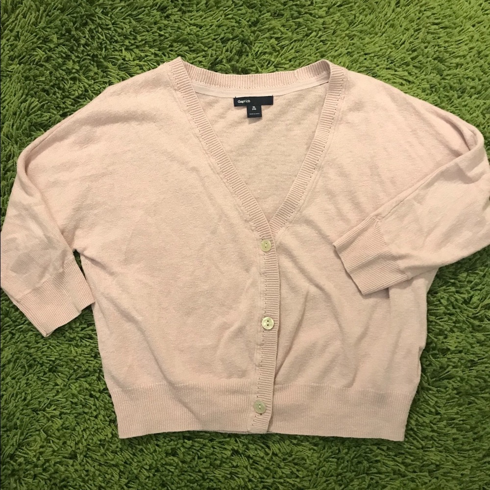 GAP Kids Cardigan Lilac 3/4 sleeve